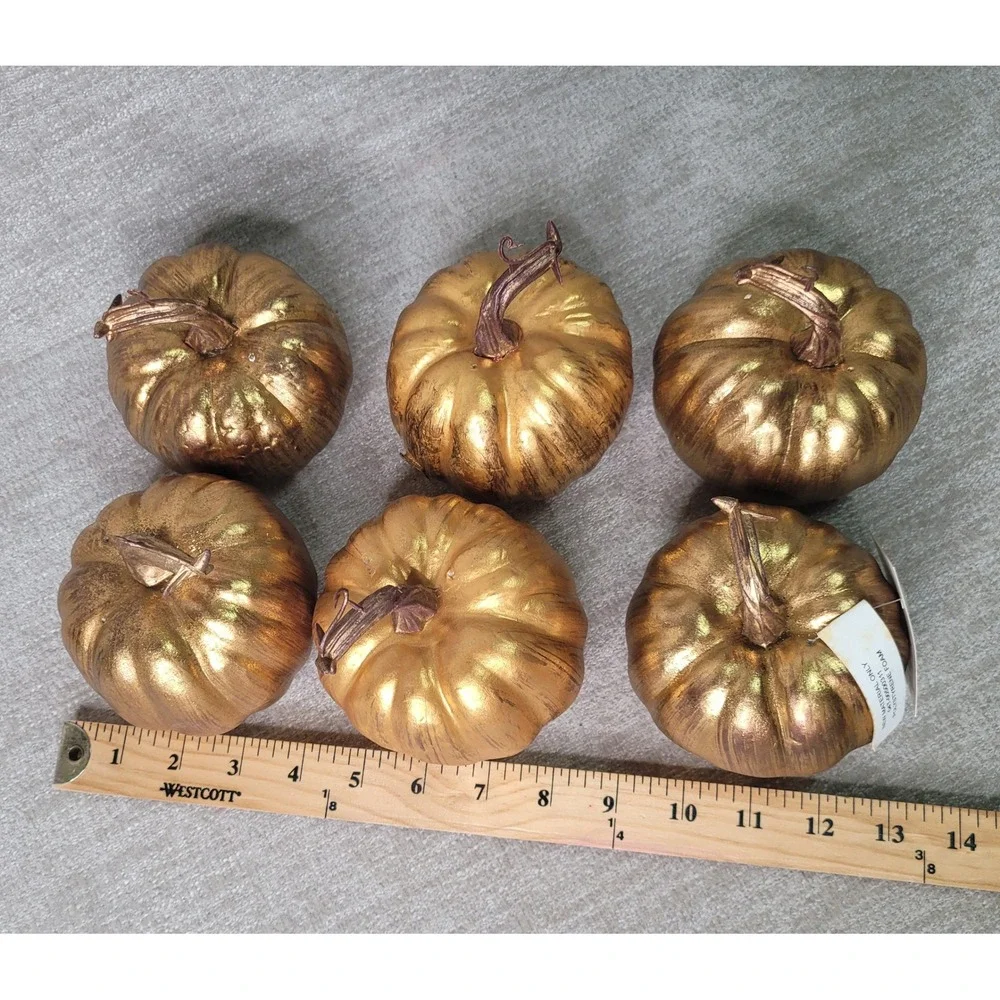 Ashland Gold Pumpkin Lot Robert Stanley Metallic Fall Decor Thanksgiving 11pc